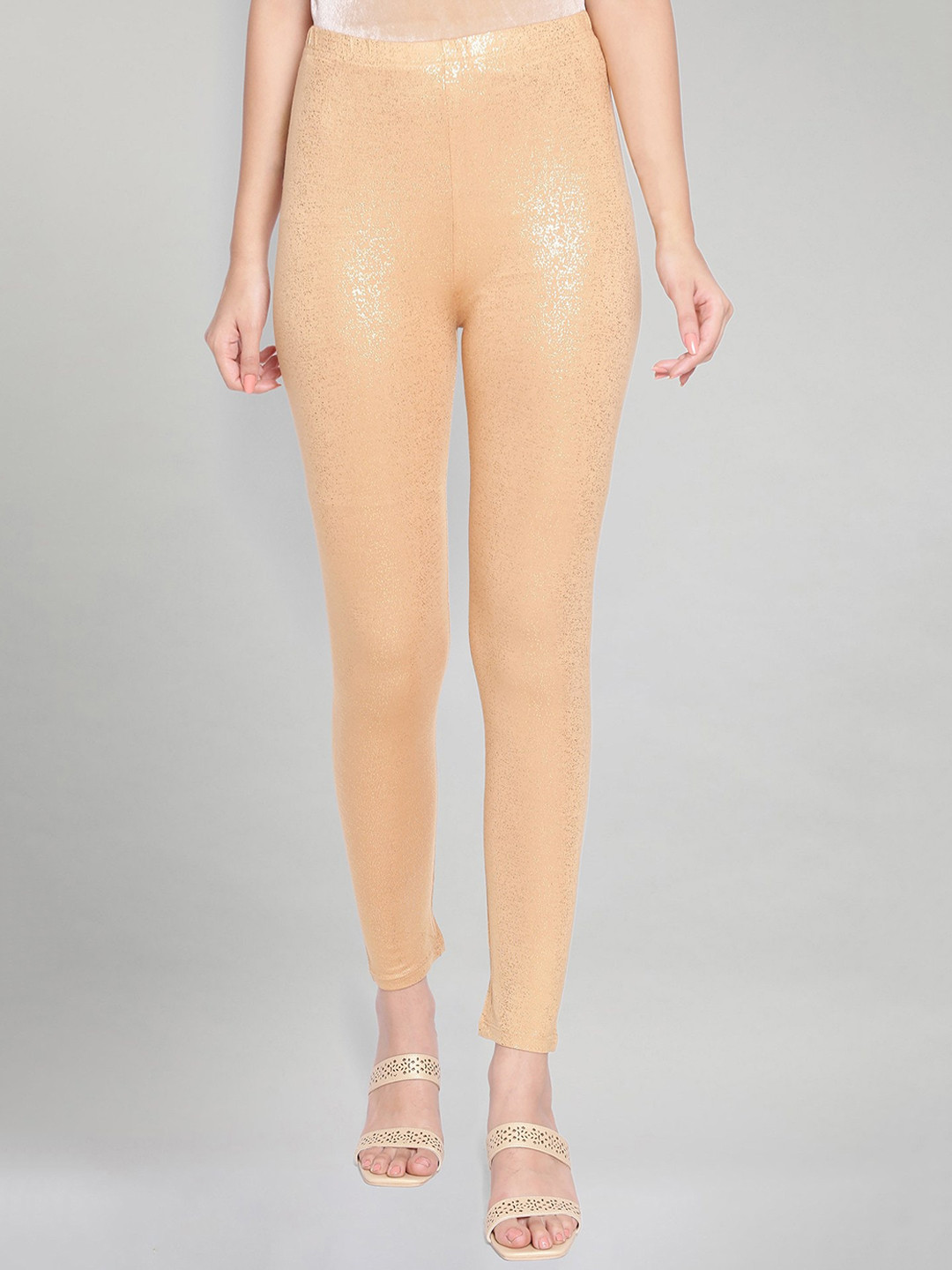 elleven Gold-Coloured Shimmer Leggings