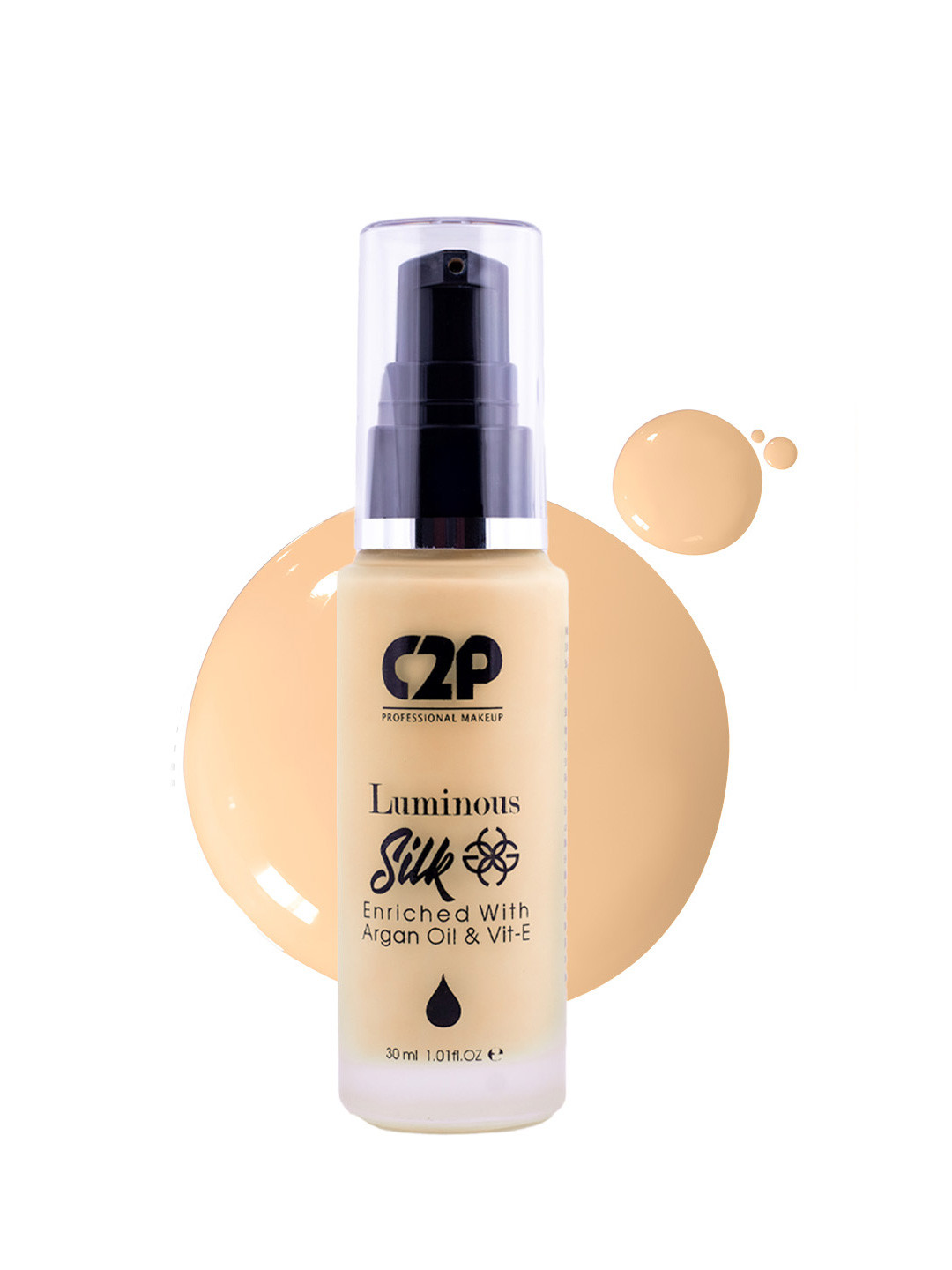 C2P PROFESSIONAL MAKEUP Luminous Silk Liquid Foundation with Argan Oil - Fair 01