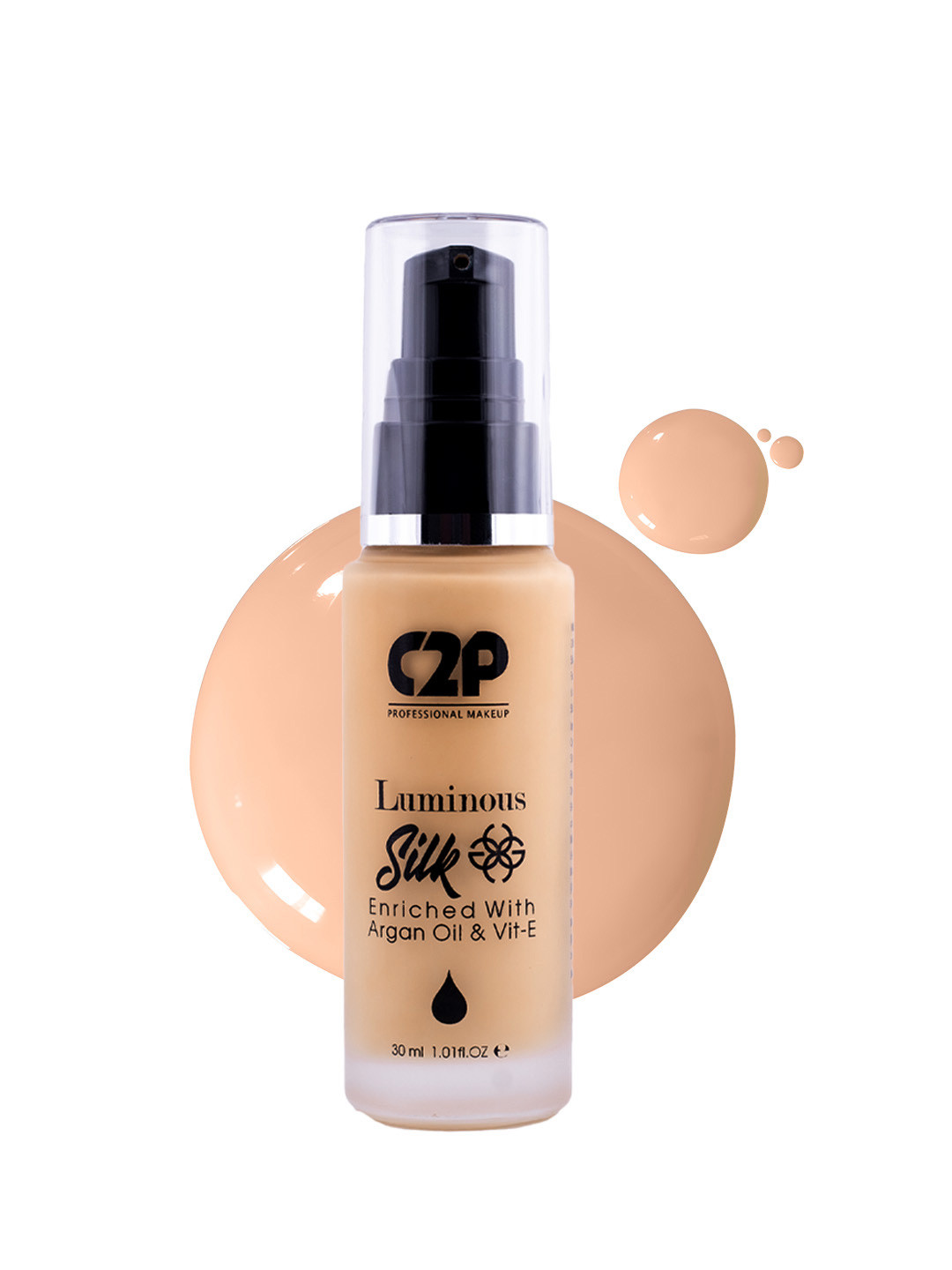 C2P PROFESSIONAL MAKEUP Luminous Silk Liquid Foundation with Argan Oil - Light 03