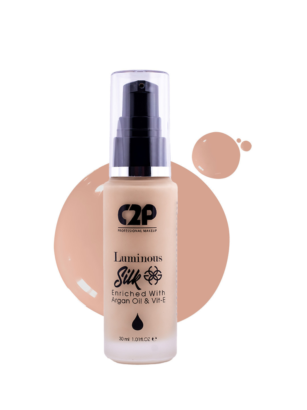 C2P PROFESSIONAL MAKEUP Luminous Silk Liquid Foundation with Argan Oil - Light 04