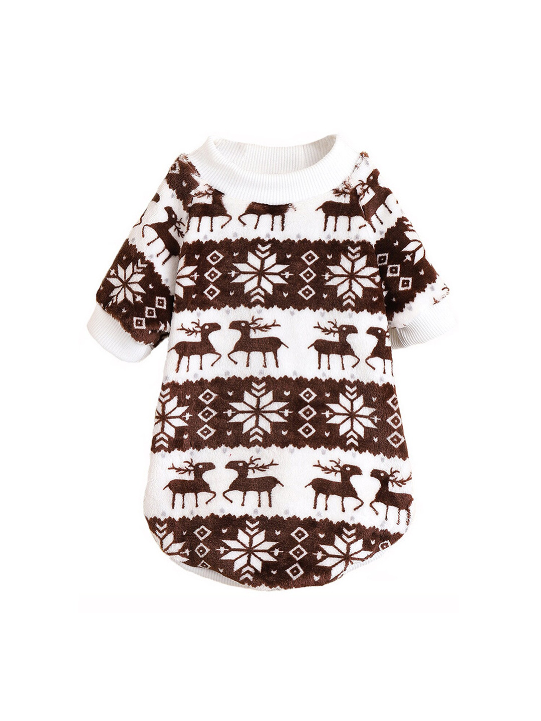 PAWCHIE Brown & White Printed Dog Tshirt