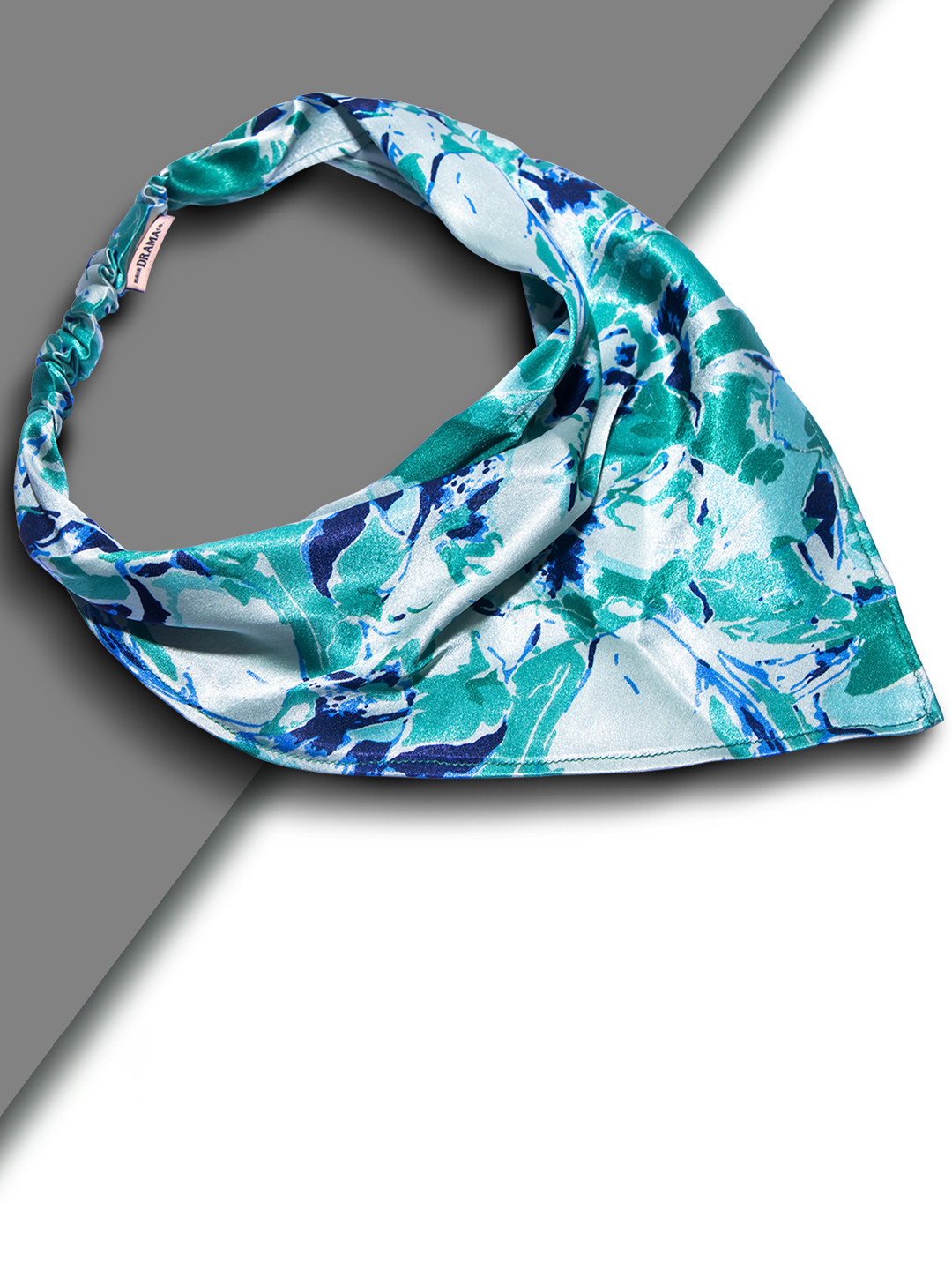 Hair Drama Co. Women White & Green Retro Printed Headband