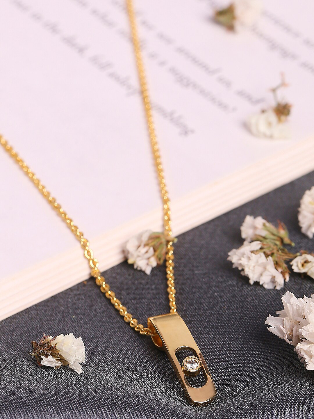 HOT AND BOLD Gold-Toned & White Gold-Plated Necklace