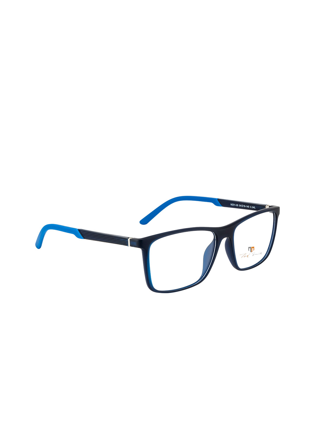 Ted Smith Unisex Blue Wayfarer Frames with Blue-Light Blocking Computer Glasses