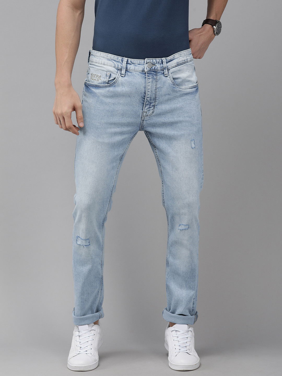 U S Polo Assn Denim Co Men Blue Regallo Skinny Fit Light Fade Stretchable Jeans