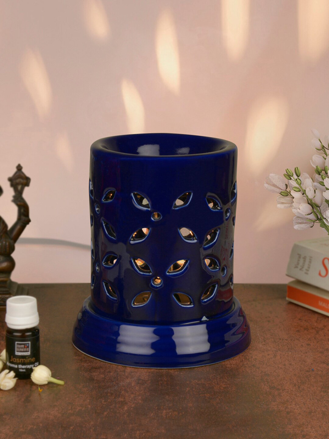 StyleMyWay Navy Blue Solid Ceramic Aroma Oil Diffusers