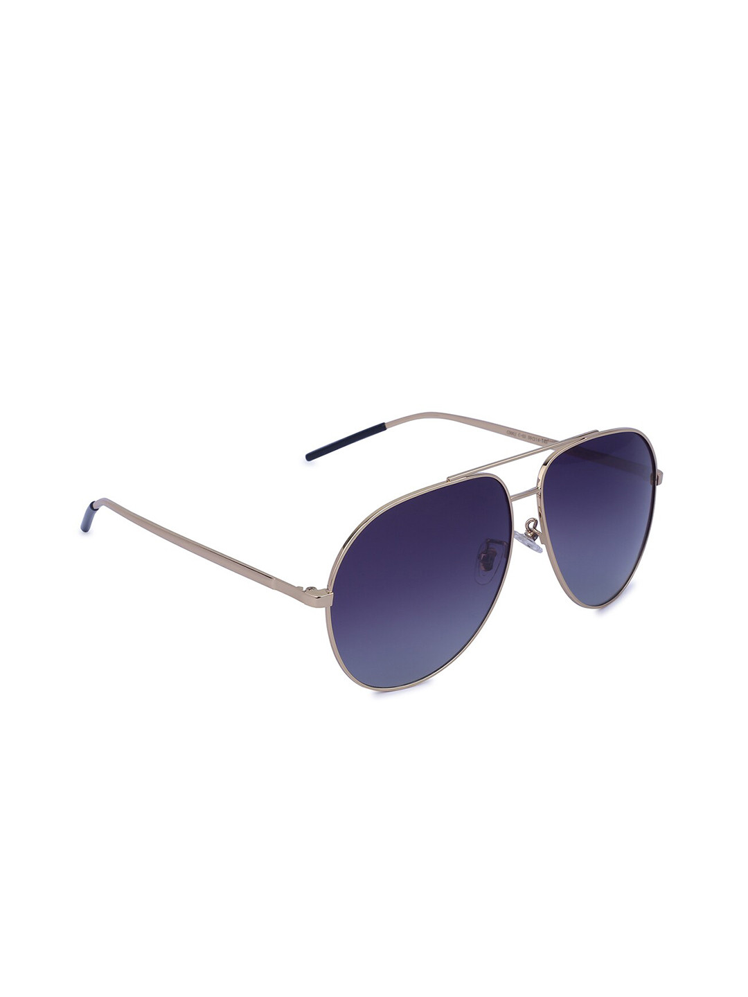 MARC LOUIS Unisex Purple Lens & Steel-Toned Aviator Sunglasses with Polarised and UV Protected Lens