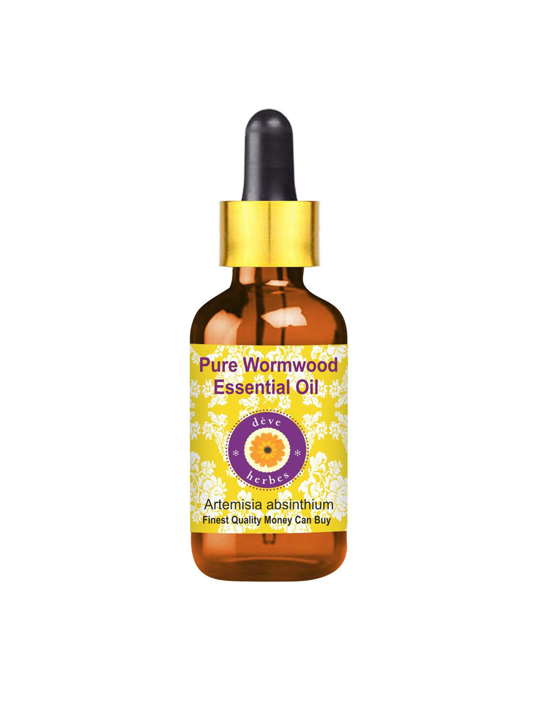 Deve Herbes Pure Wormwood Steam Distilled Essential Oil with Glass Dropper - 5ml