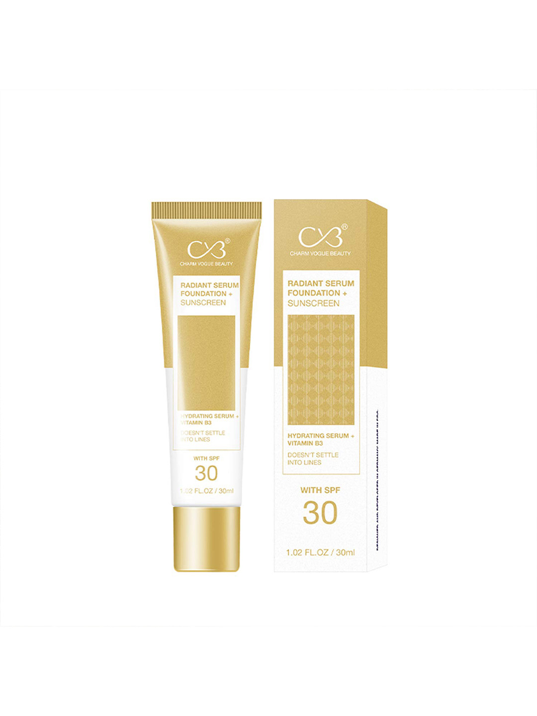 CVB Radiant Serum SPF 30+++ Foundation & Sunscreen - Shade 04
