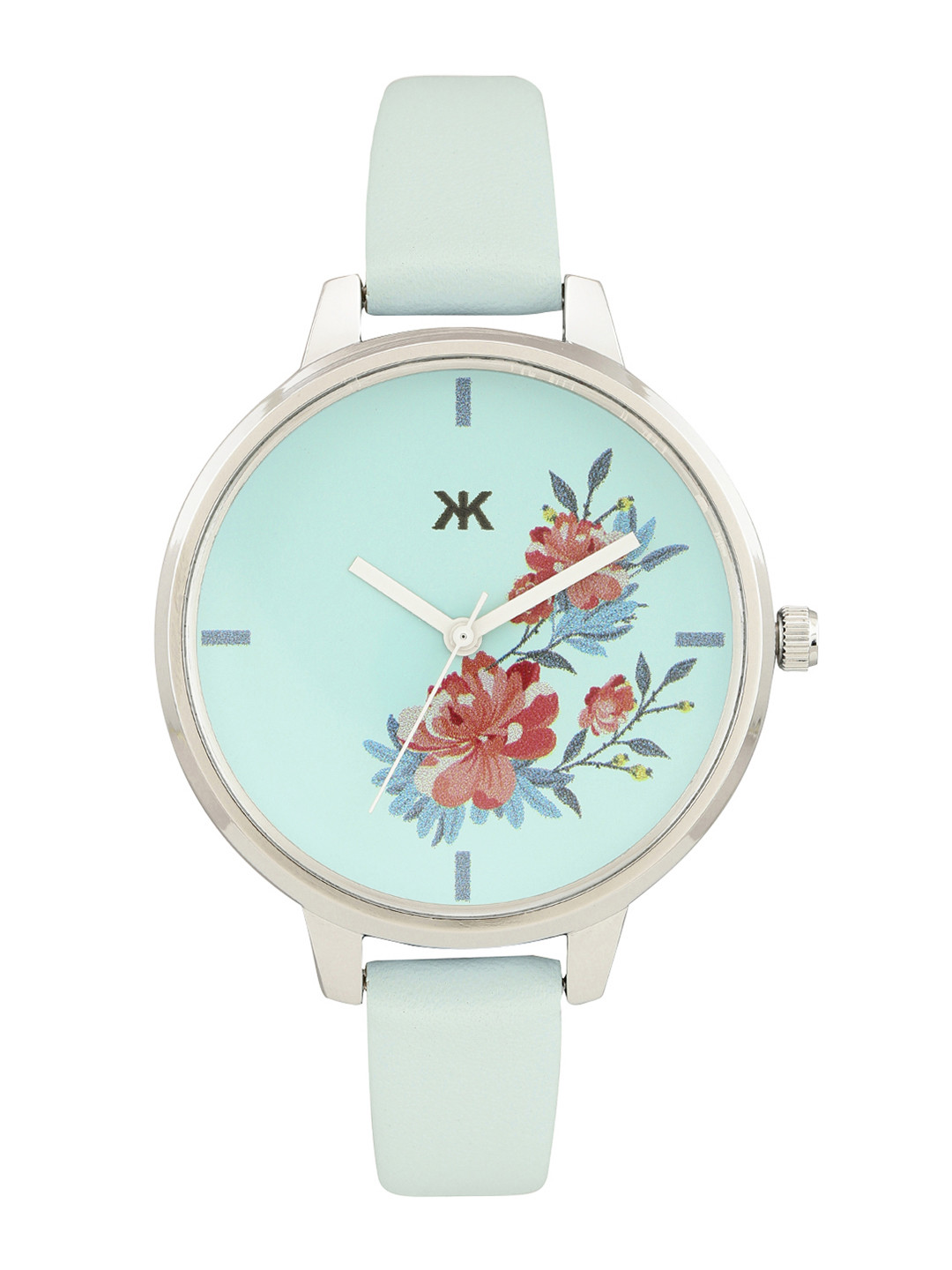 Kook N Keech Women Mint Green Printed Analogue Watch KNK22-7C-Blue