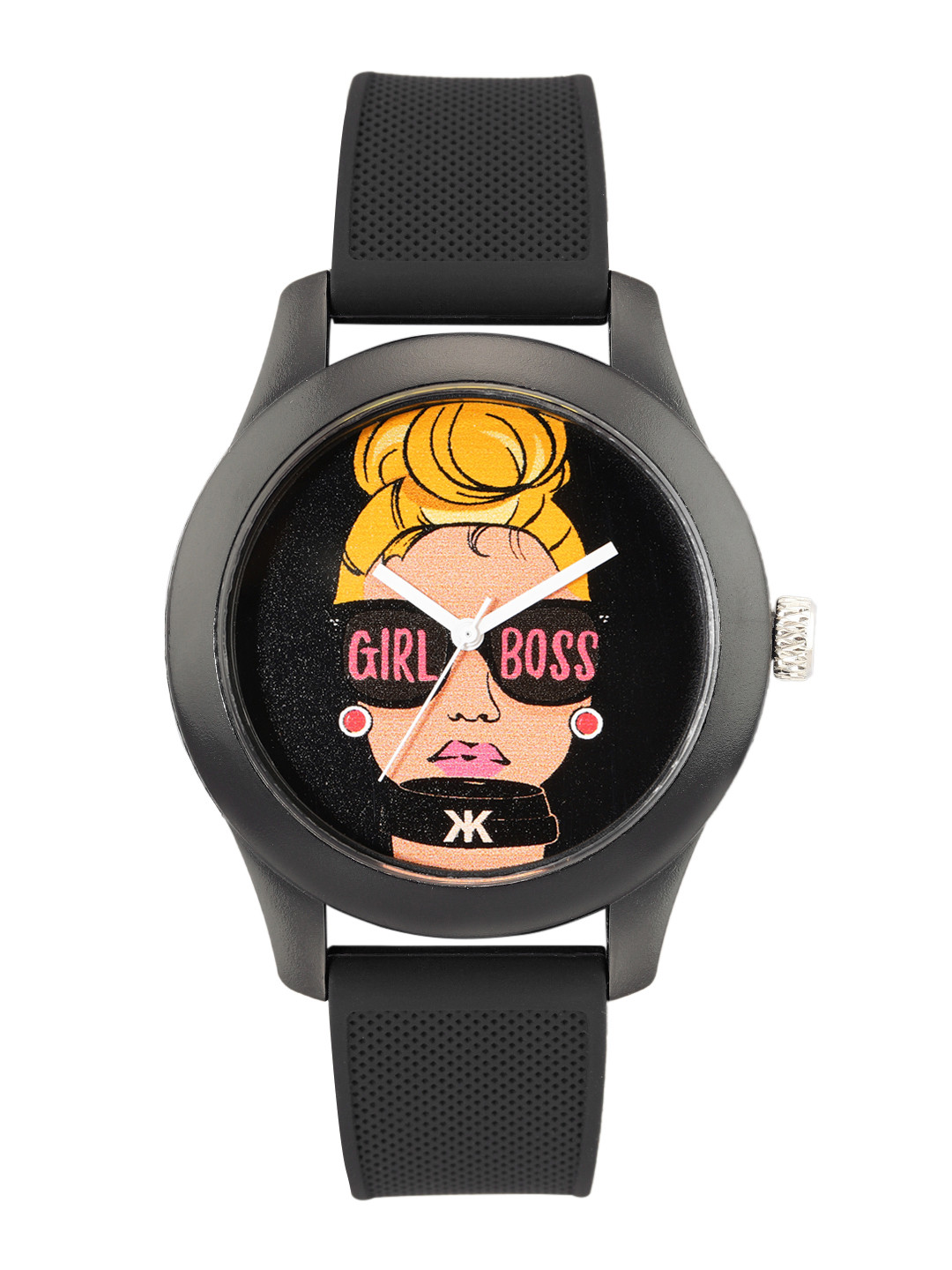 Kook N Keech Unisex Black Printed Analogue Watch KNK22-5B-Black
