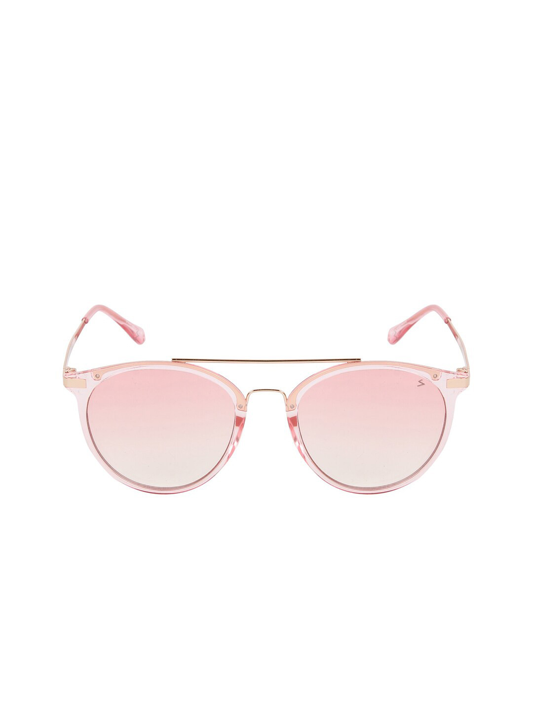 Scavin Women Pink Lens & Pink Round Sunglasses with UV Protected Lens