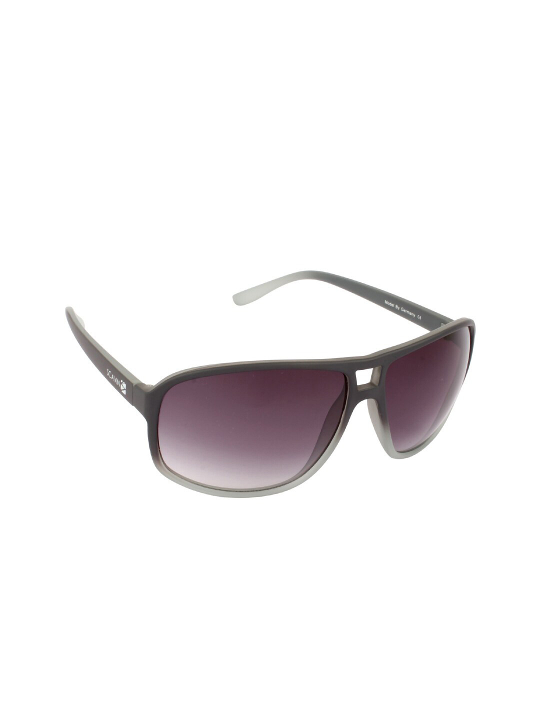 Scavin Men Grey Lens & Gunmetal-Toned Aviator Sunglasses with UV Protected Lens SCA S913