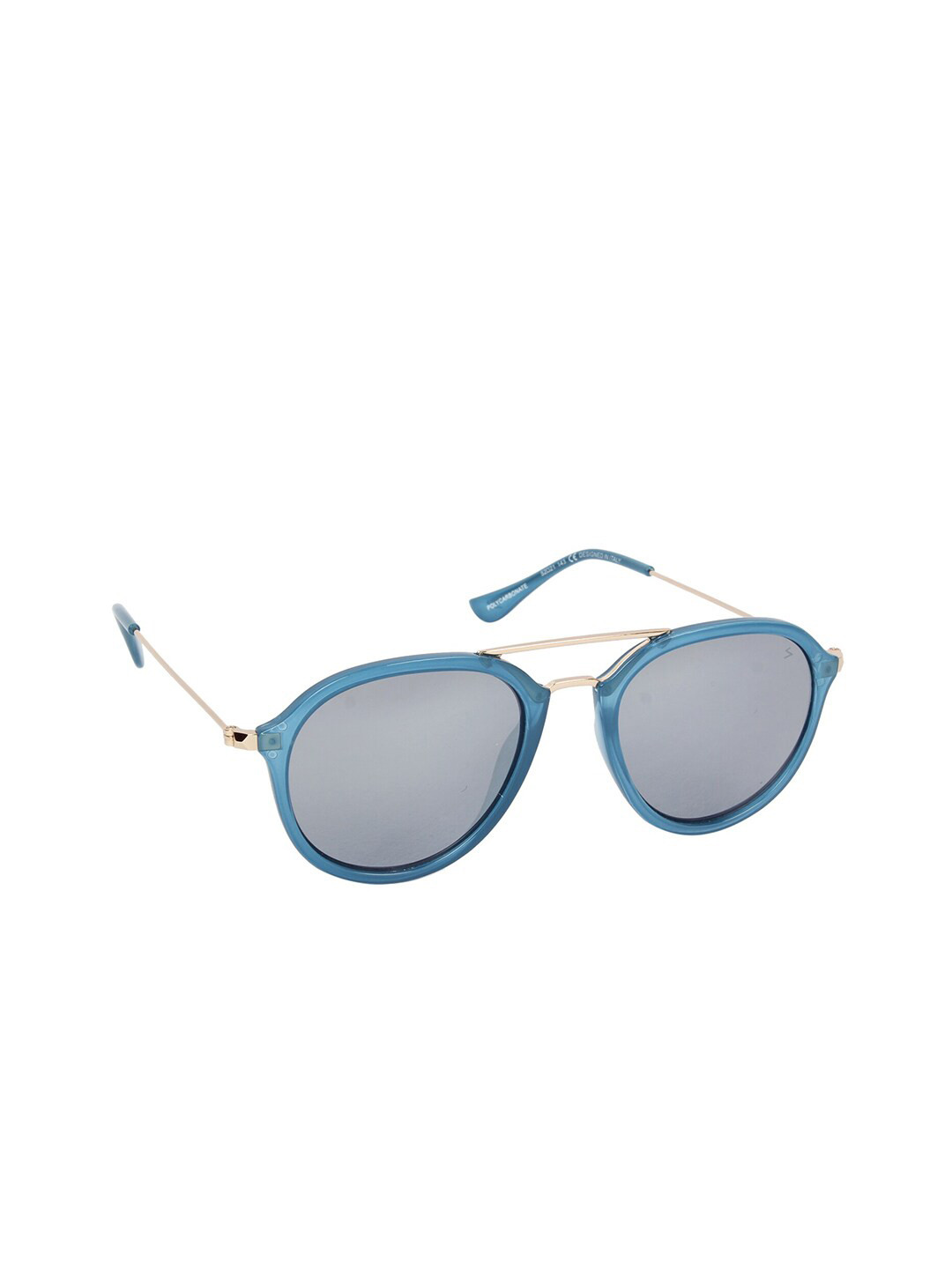Scavin Unisex Mirrored Lens & Blue Aviator Sunglasses with UV Protected Lens