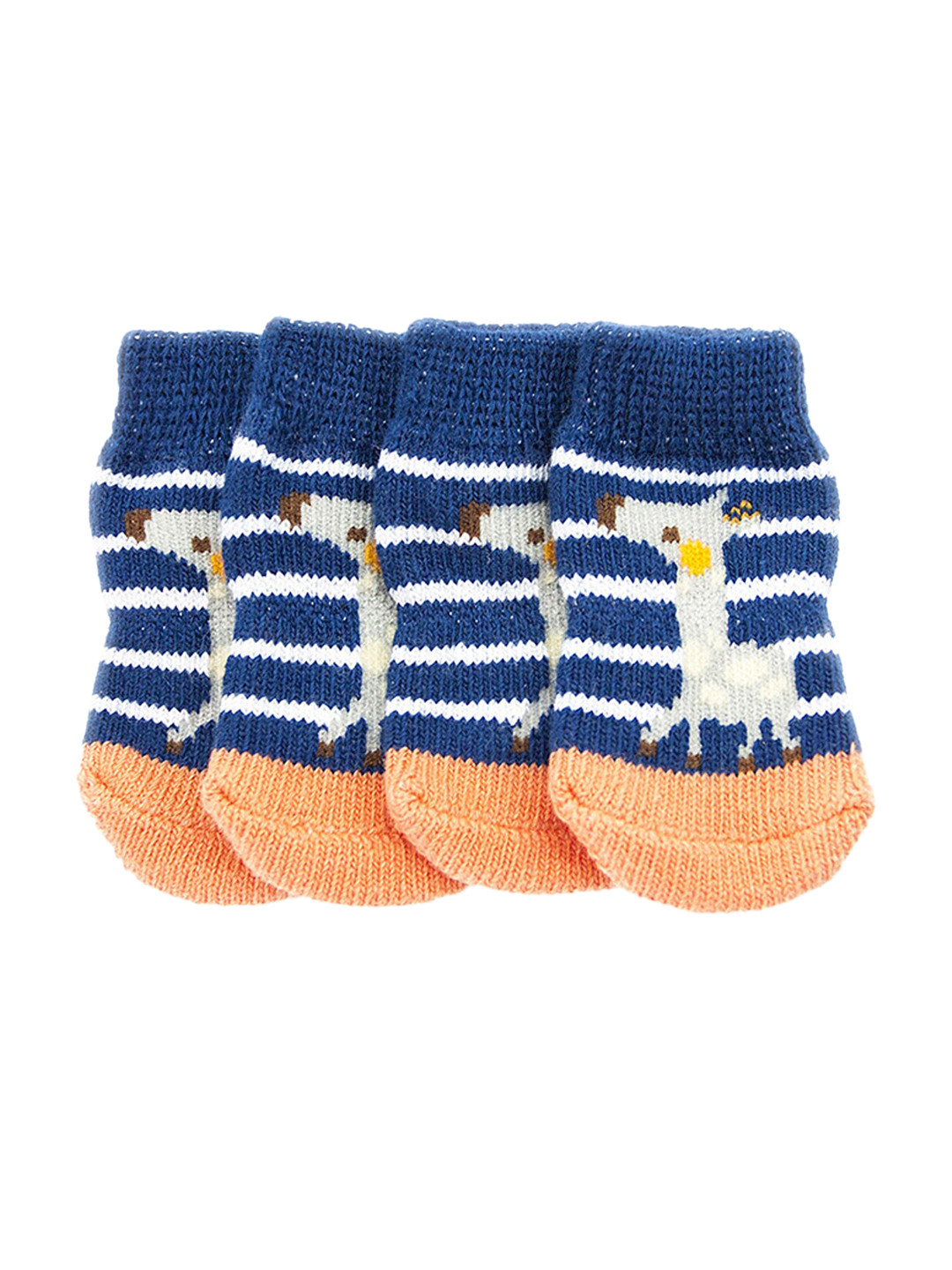 PAWCHIE Blue & Orange New Born Puppy Pet Socks