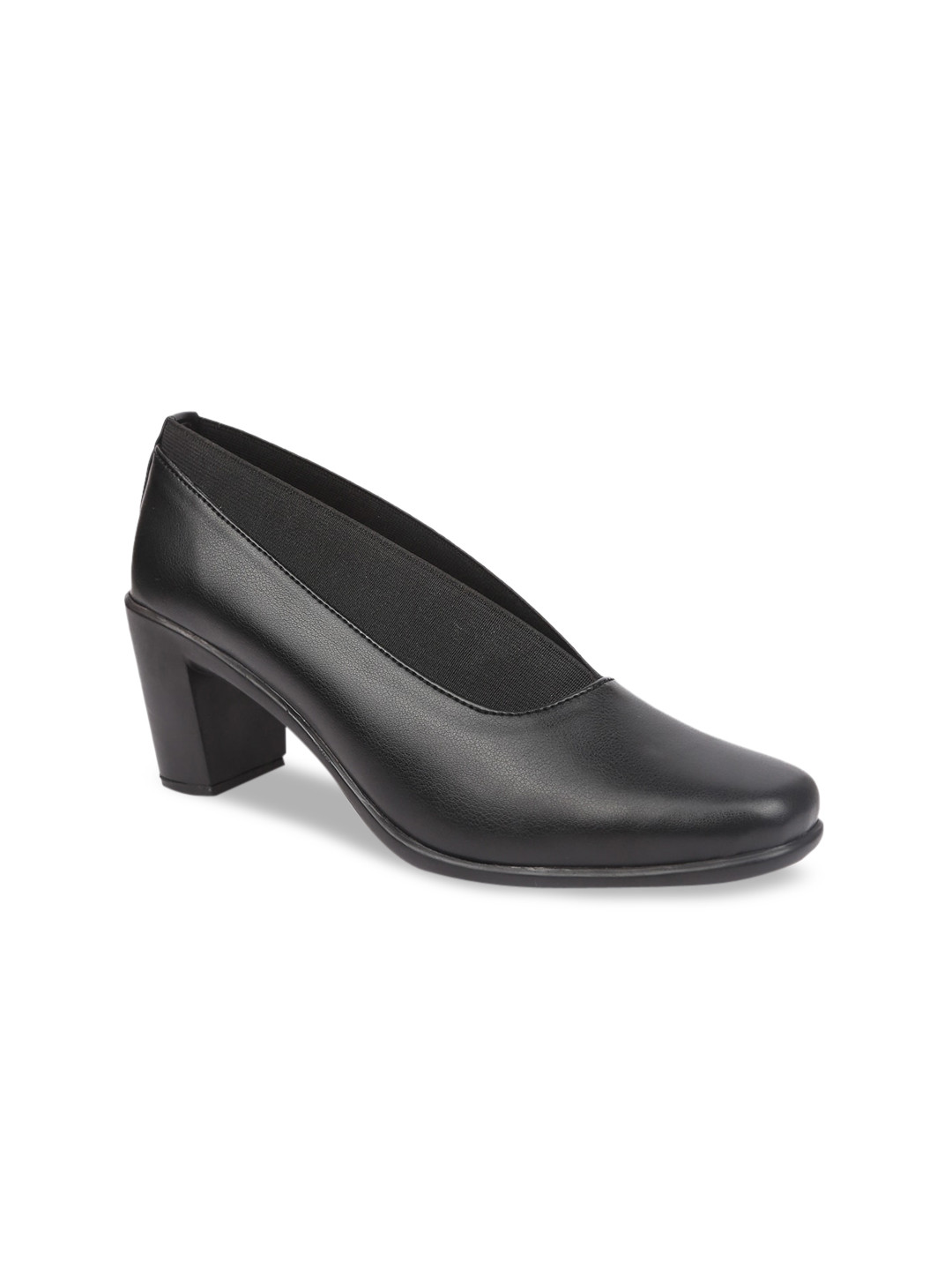 VALIOSAA Black Work Block Pumps