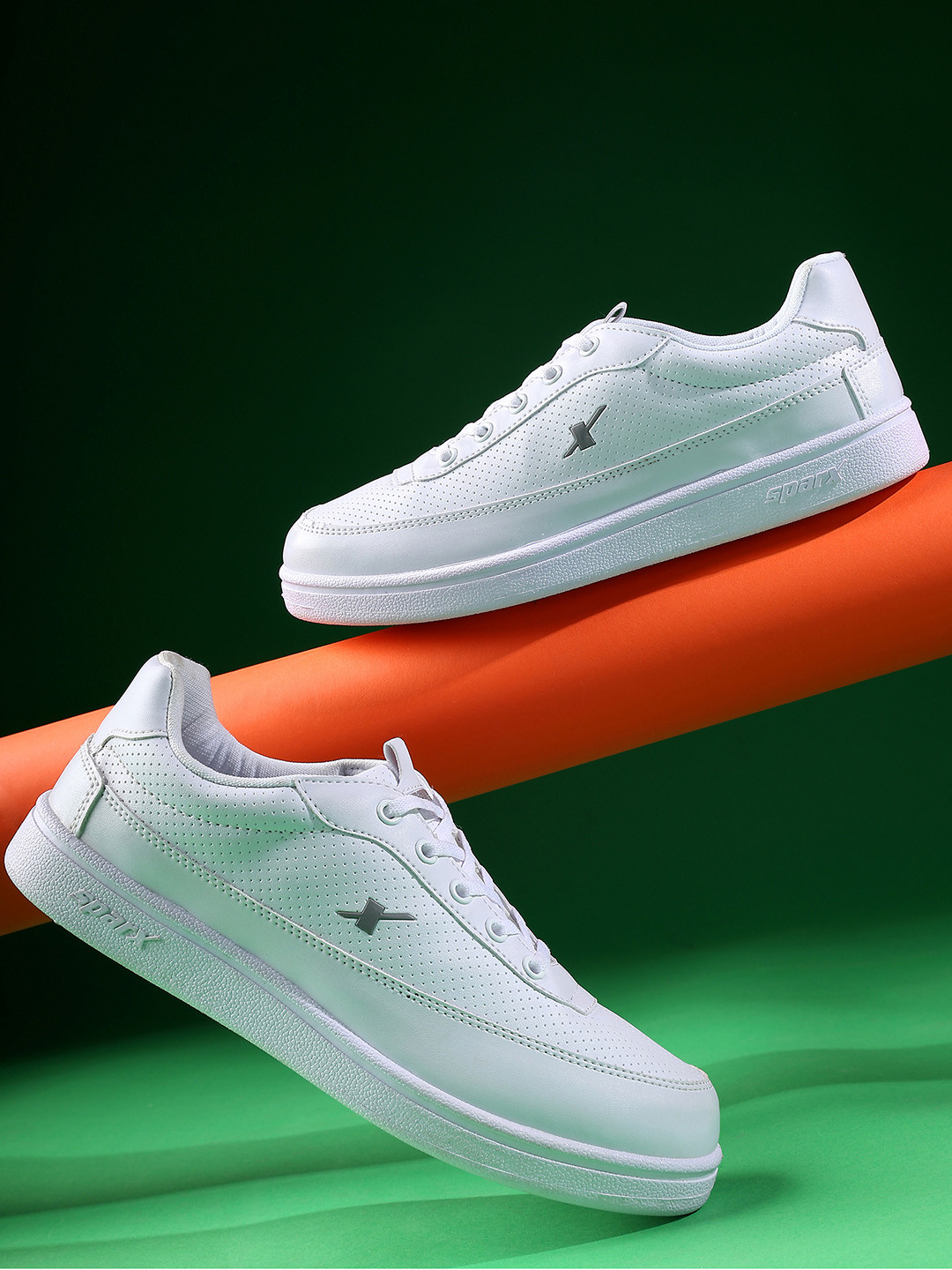 Sparx Men White Sneakers