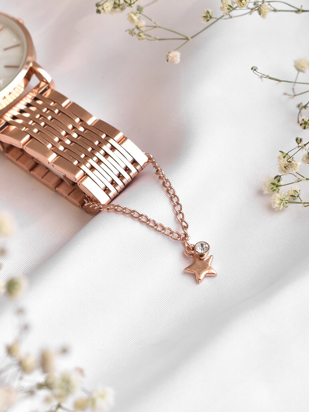 Rose gold watch online with bracelet