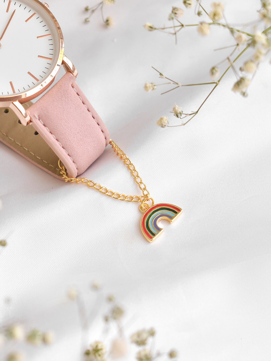 JOKER & WITCH Gold-Toned Rainbow Dreams Gold Watch Charm