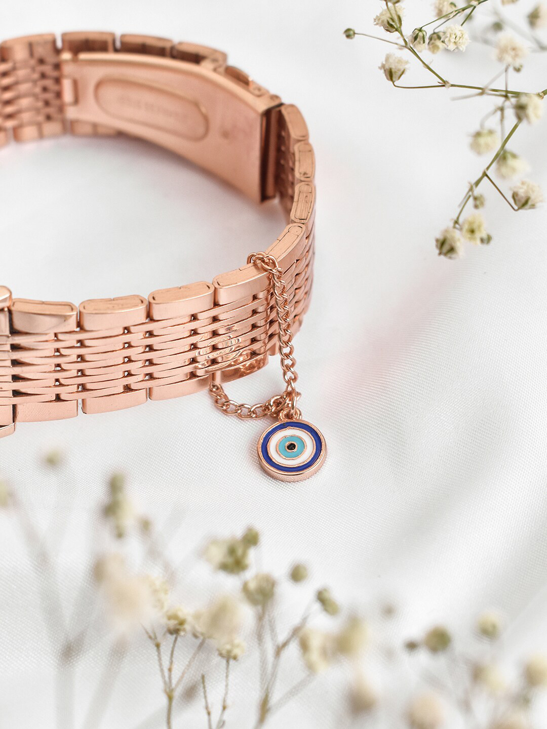 JOKER & WITCH Women Rose Gold-Toned Good Luck Watch Charm