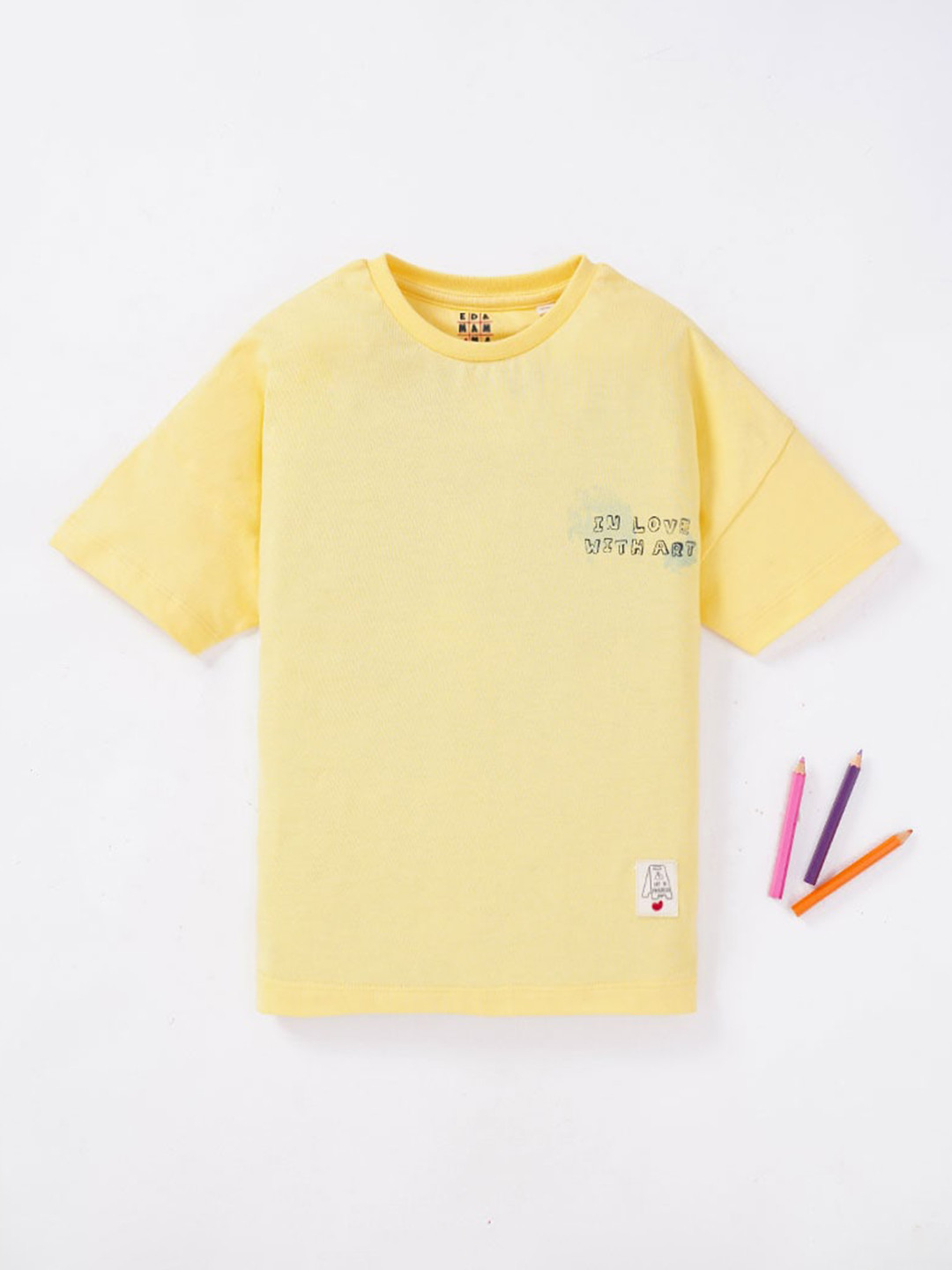 Ed-a-Mamma Boys Yellow Pack Of 2 Printed T-shirt