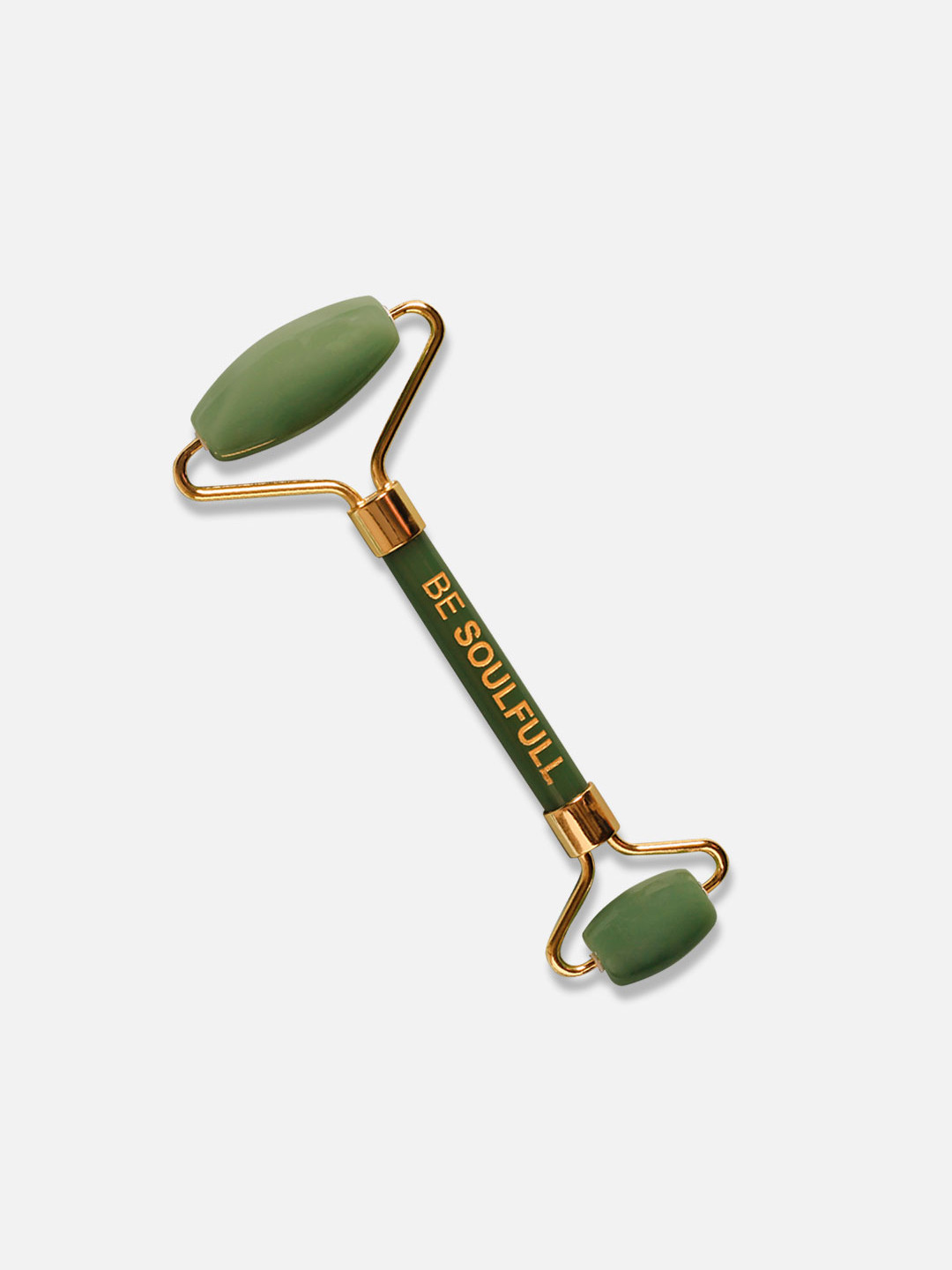 BE SOULFULL Jade Double Sided Face Massage Roller - Green