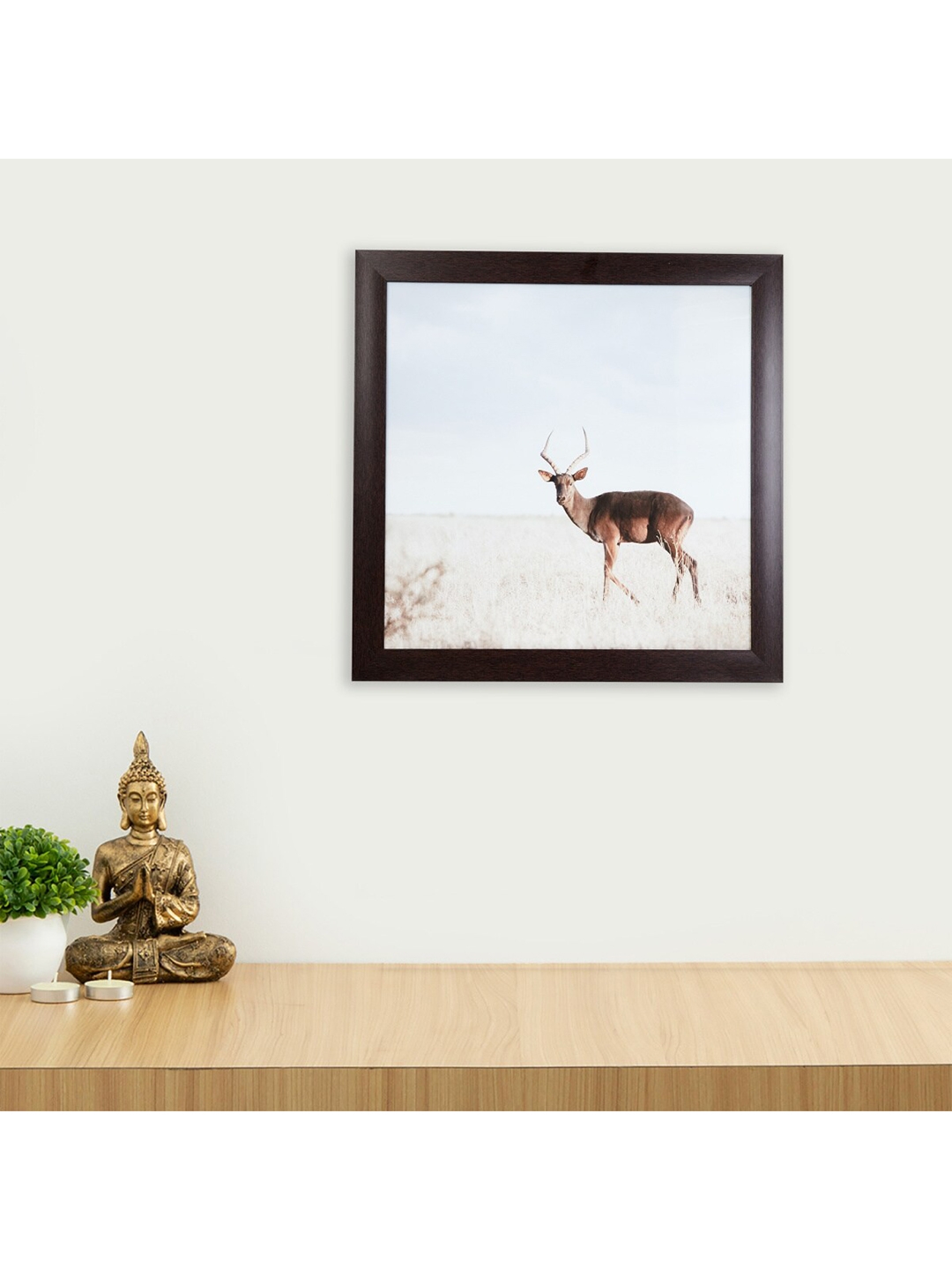 Home Centre Black & Brown Artistry Deer Picture Frame