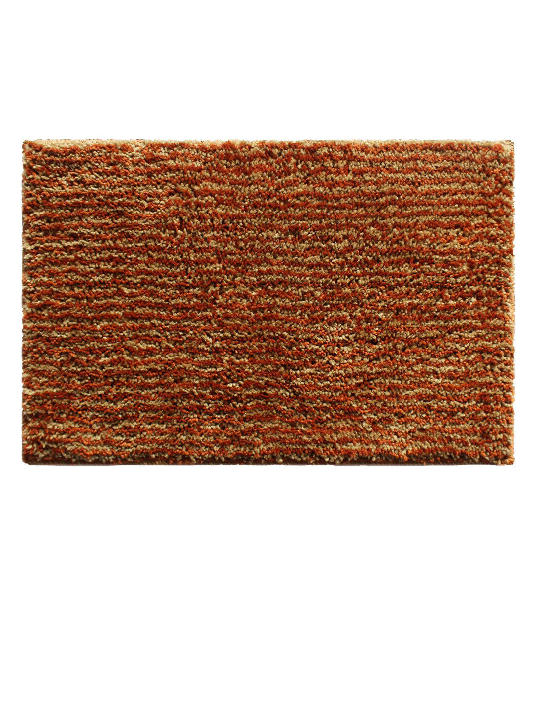 LUXEHOME INTERNATIONAL  Rust Striped  2200 GSM Bath Rug