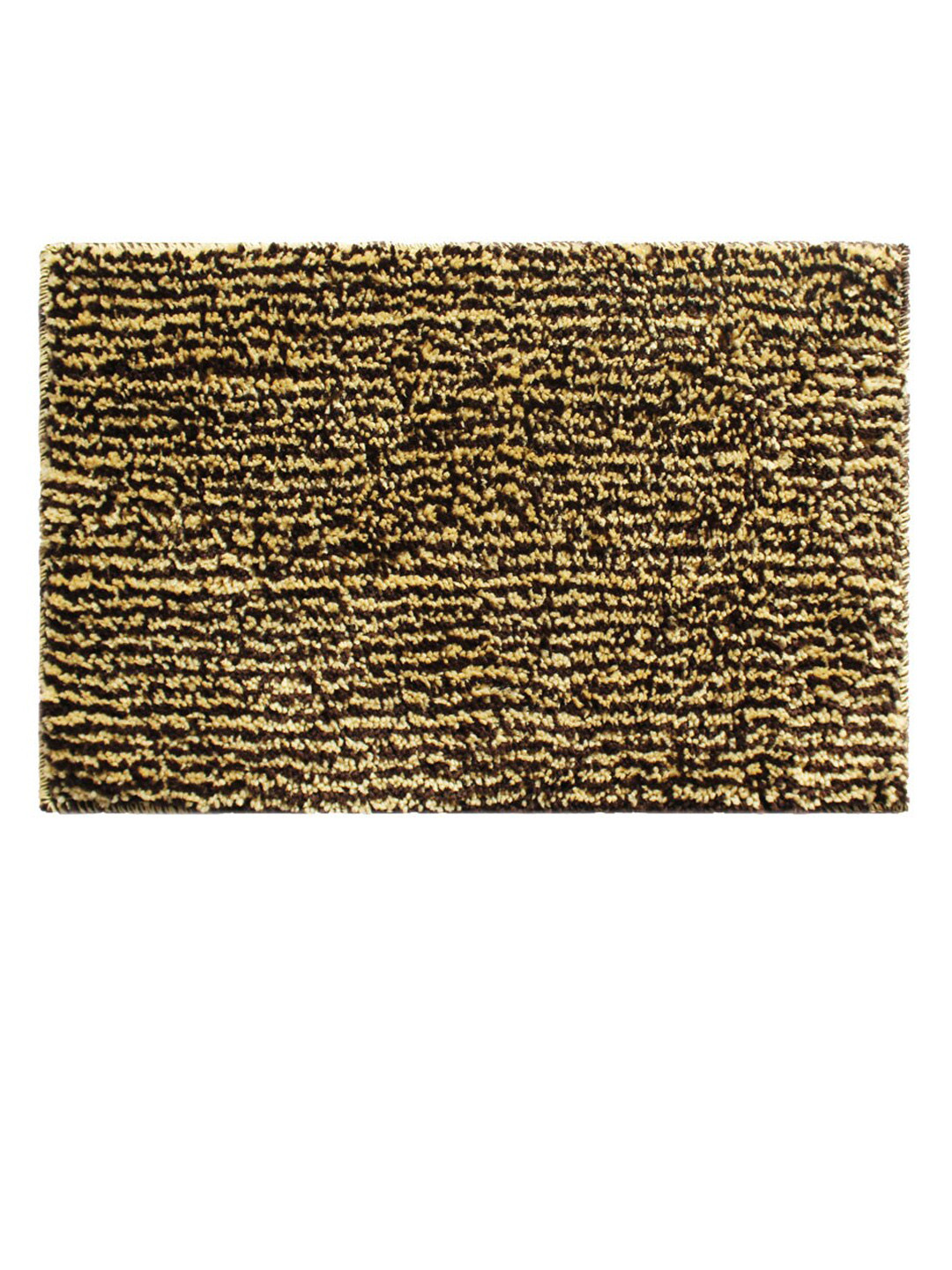 LUXEHOME INTERNATIONAL Brown & Beige Striped Rectangular Bath Rug