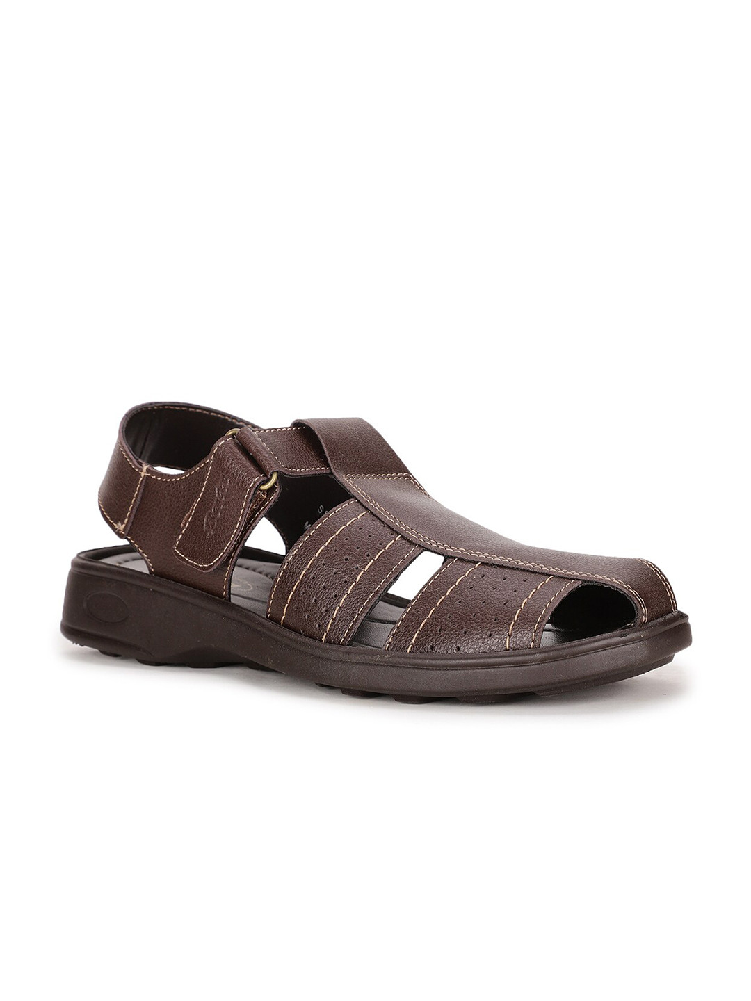 Bata Men Brown Solid Fisherman Sandals