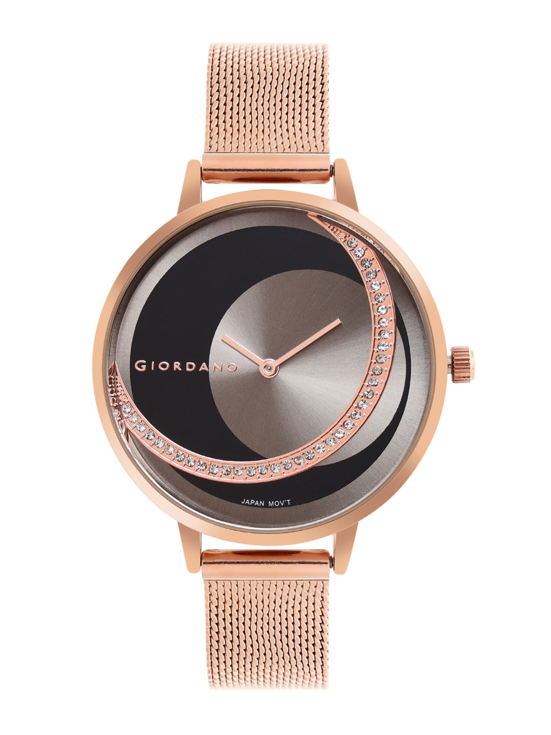 GIORDANO Women Multicoloured Embellished Dial & Rose Gold Toned Straps Analogue Watch GD-60012-22
