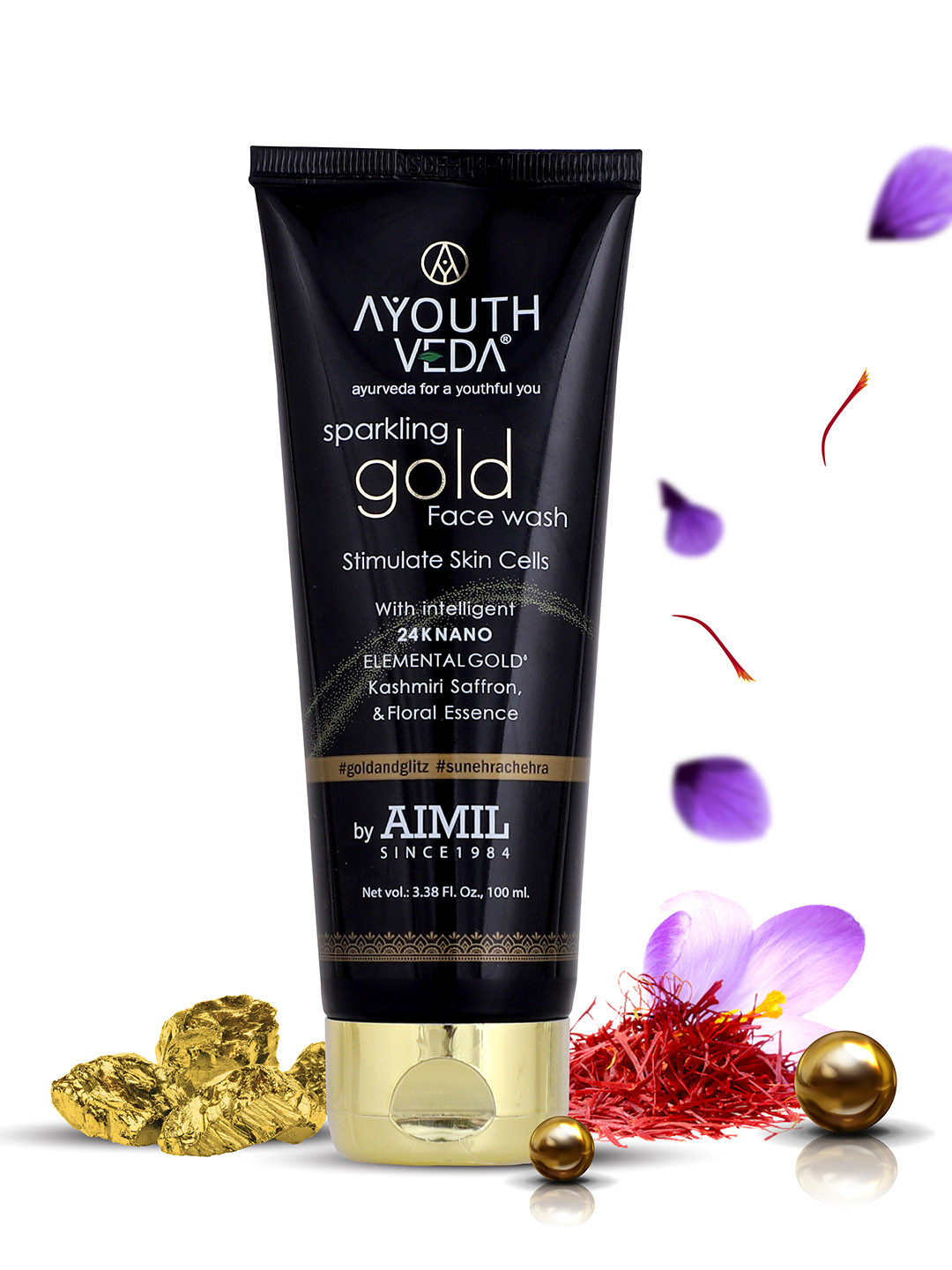 AYOUTHVEDA Sparkling Gold Face Wash - 100 ml