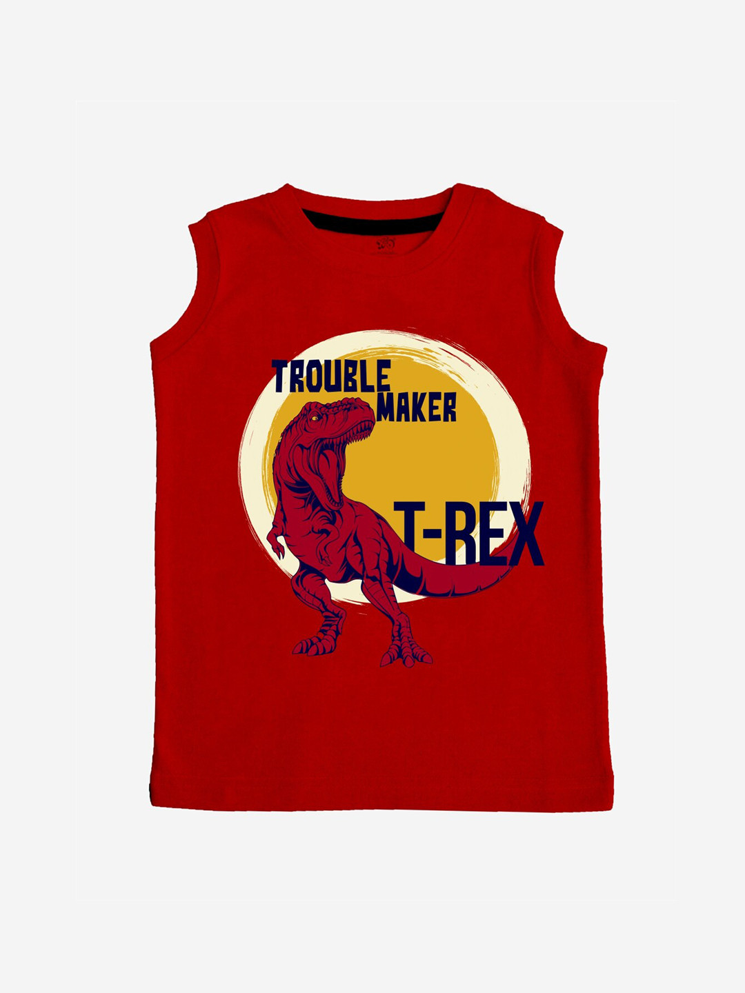 x2o Kids Red & Yellow Printed Pure Cotton Innerwear Vests