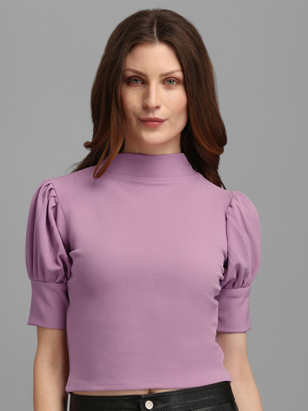 PURVAJA Purple Crop Top