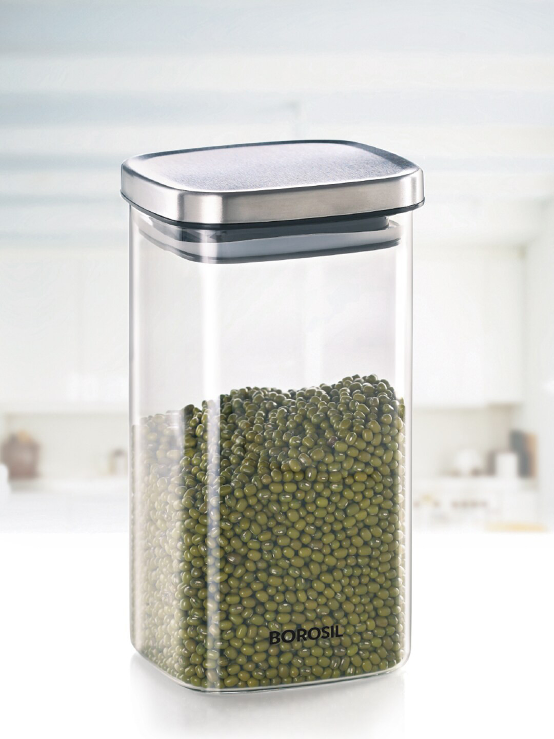 BOROSIL Solid Transparent Glass Storage Container