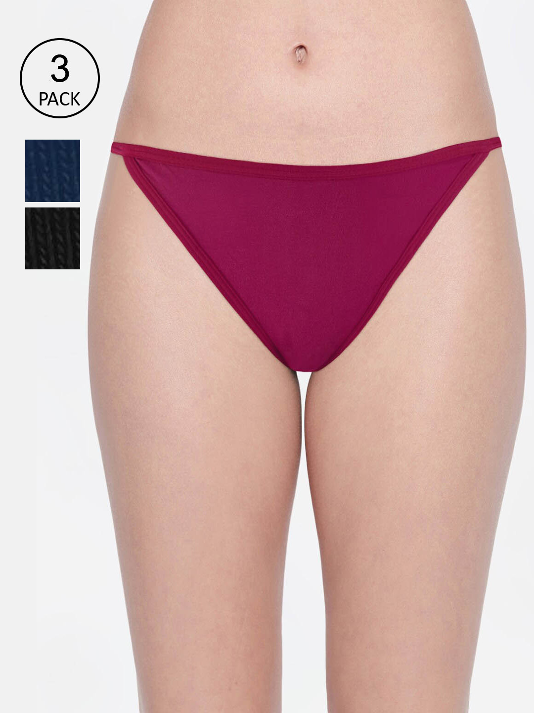 Bodycare Women Pack of 3 Assorted Hipster Briefs 36D-3Pcs-S