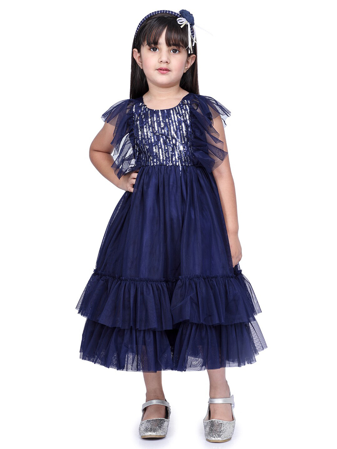 Peppermint Navy Blue Midi Dress