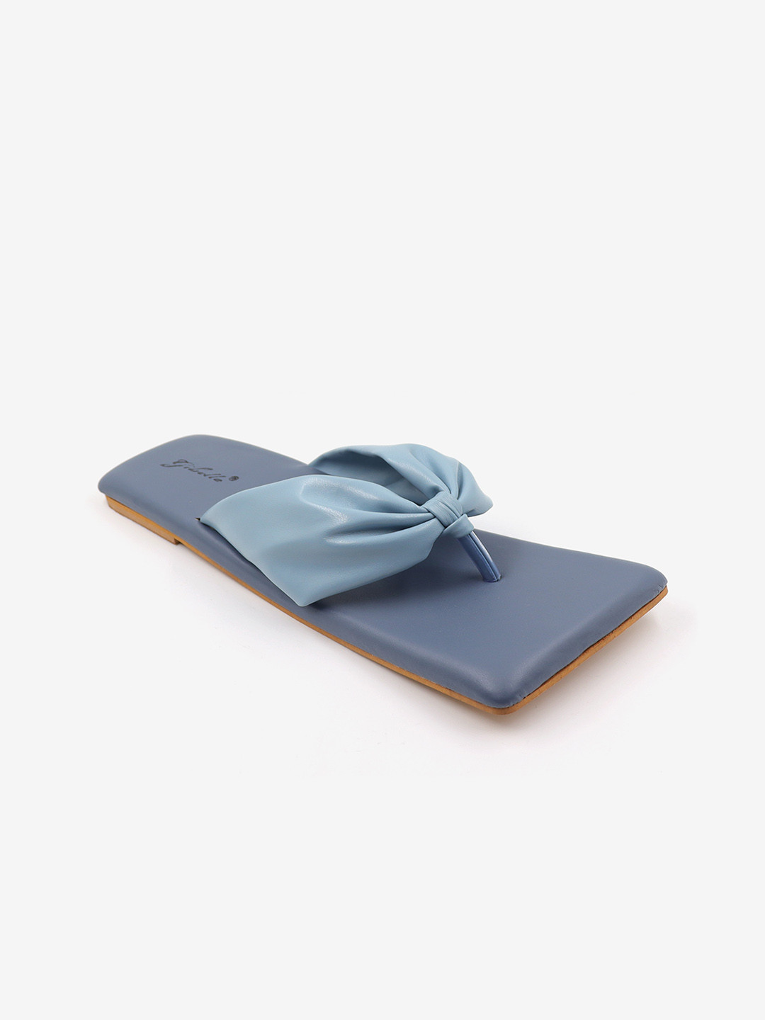 Gibelle Women Blue Open Toe Flats with Bows
