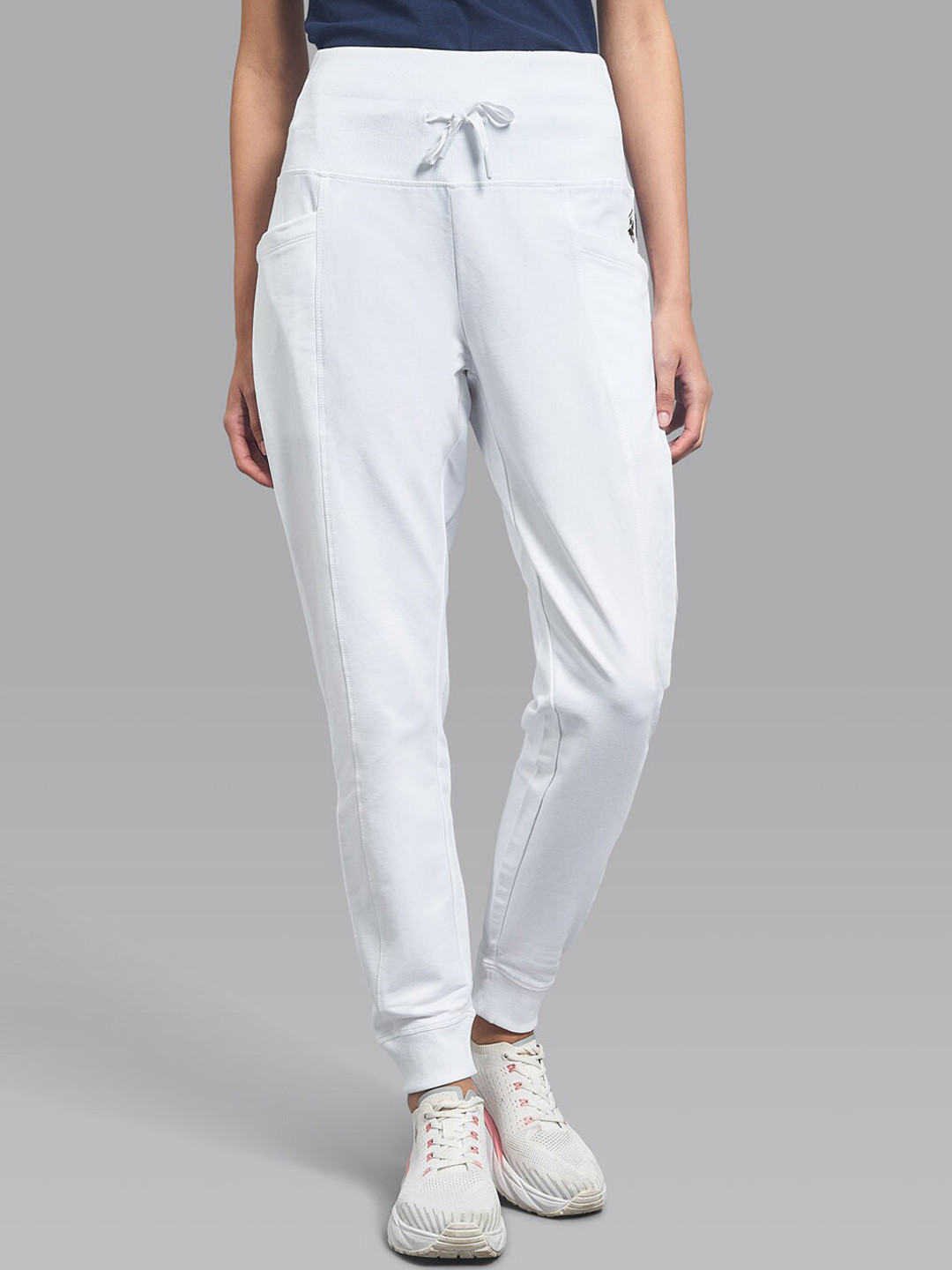Beverly Hills Polo Club Women White Solid Cotton Joggers