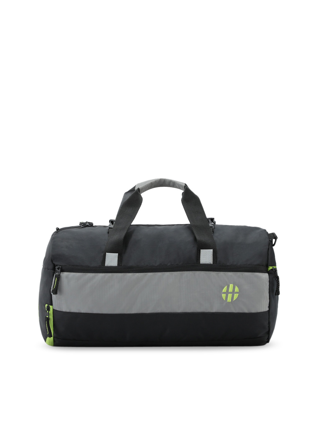 Harissons Trinity Unisex 28L Black & Green Water Resistant Sports & Gym Duffel Bag