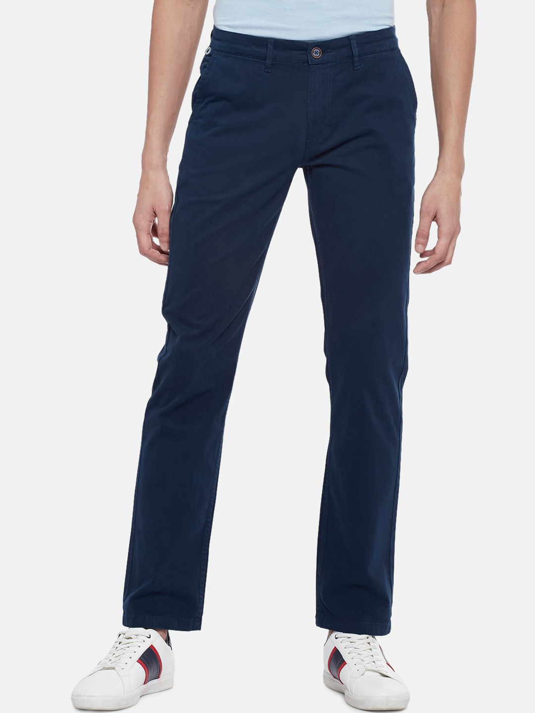 Urban Ranger by pantaloons Men Blue Slim Fit Trousers