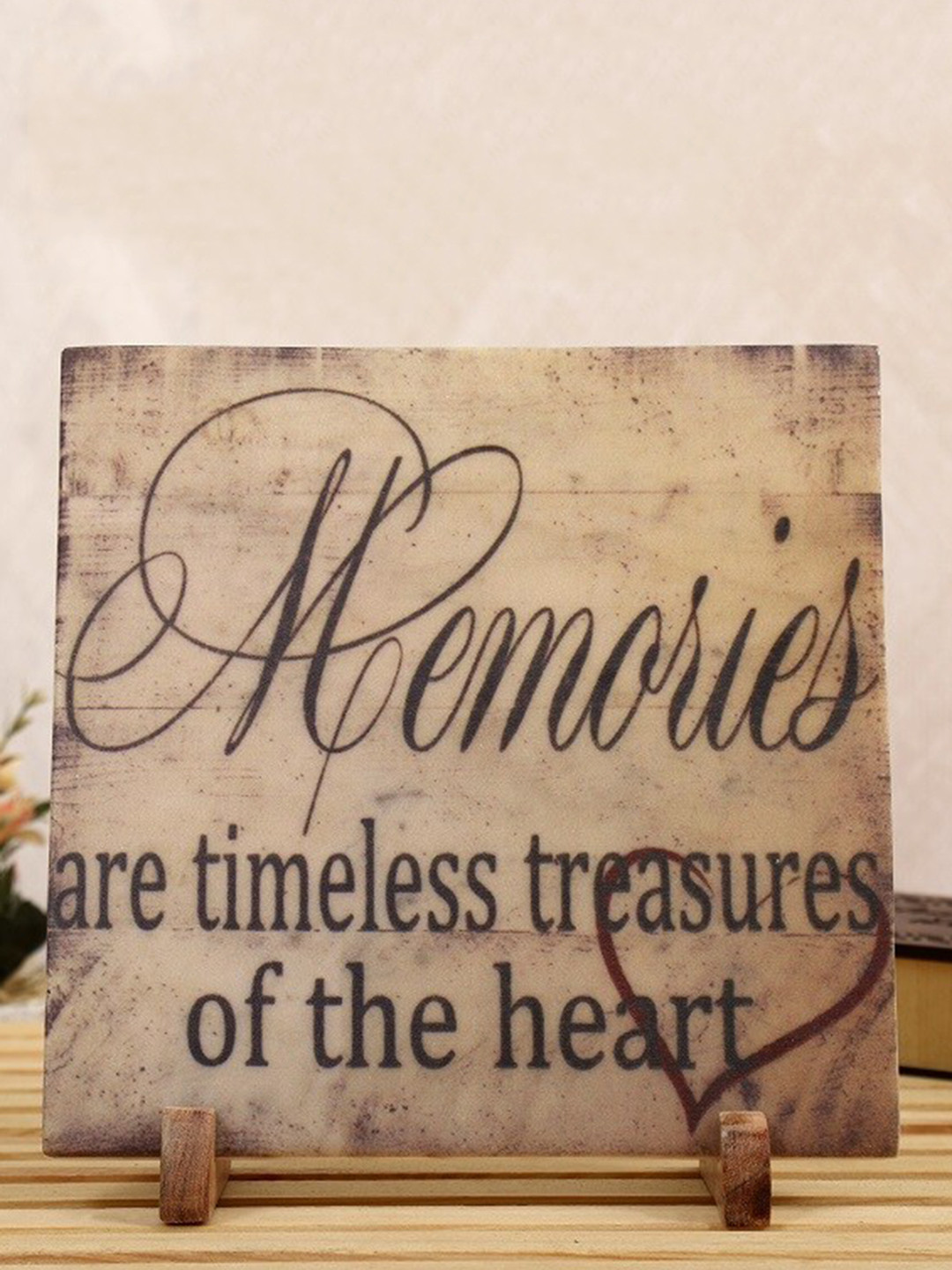 POSH-N-PLUSH Memories Brown Marble Glossy Living Room Medium Showpiece - 9.8 Inches