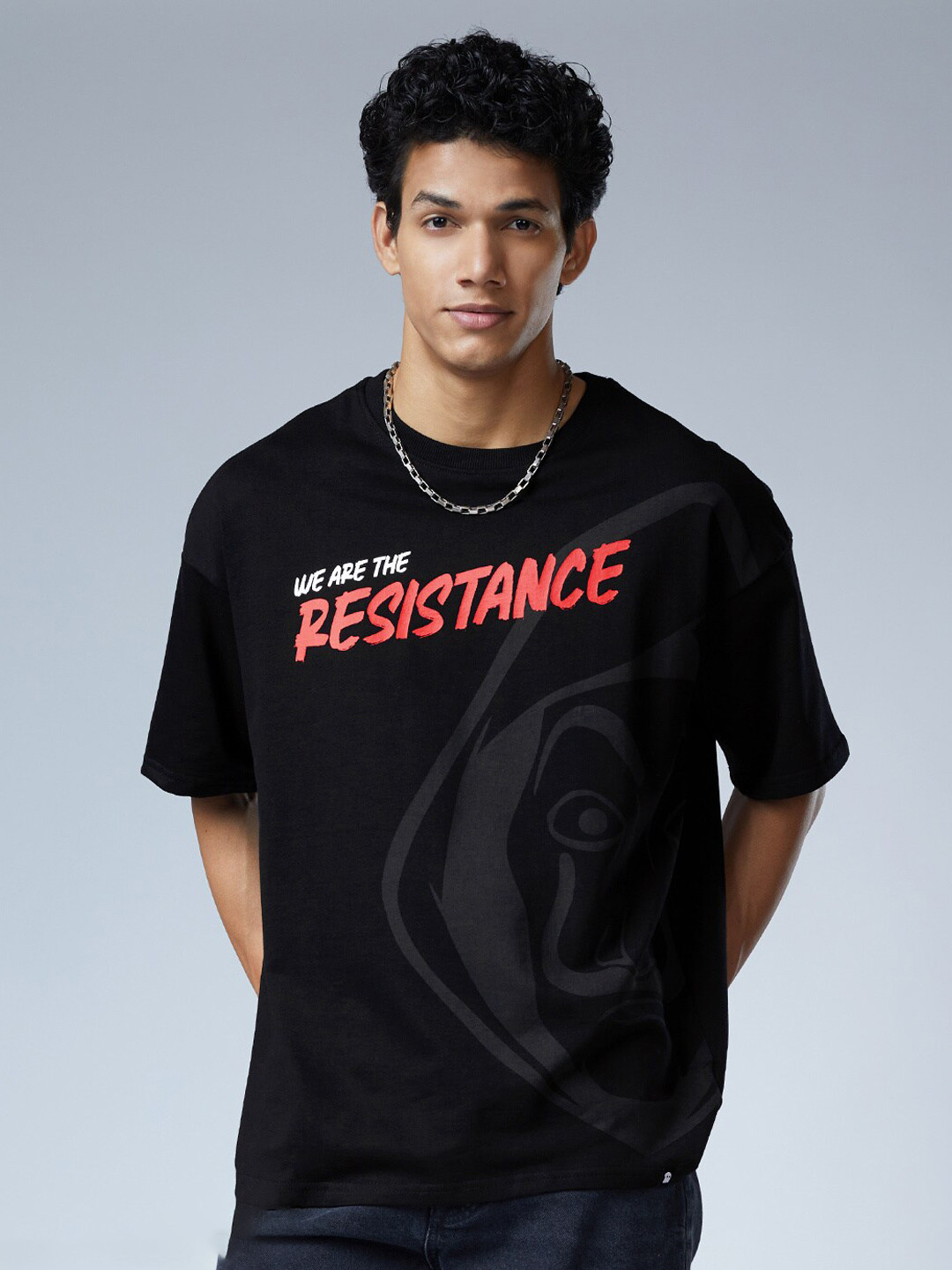 The Souled Store Money Heist: We Are The Resistance Oversized T-Shirts