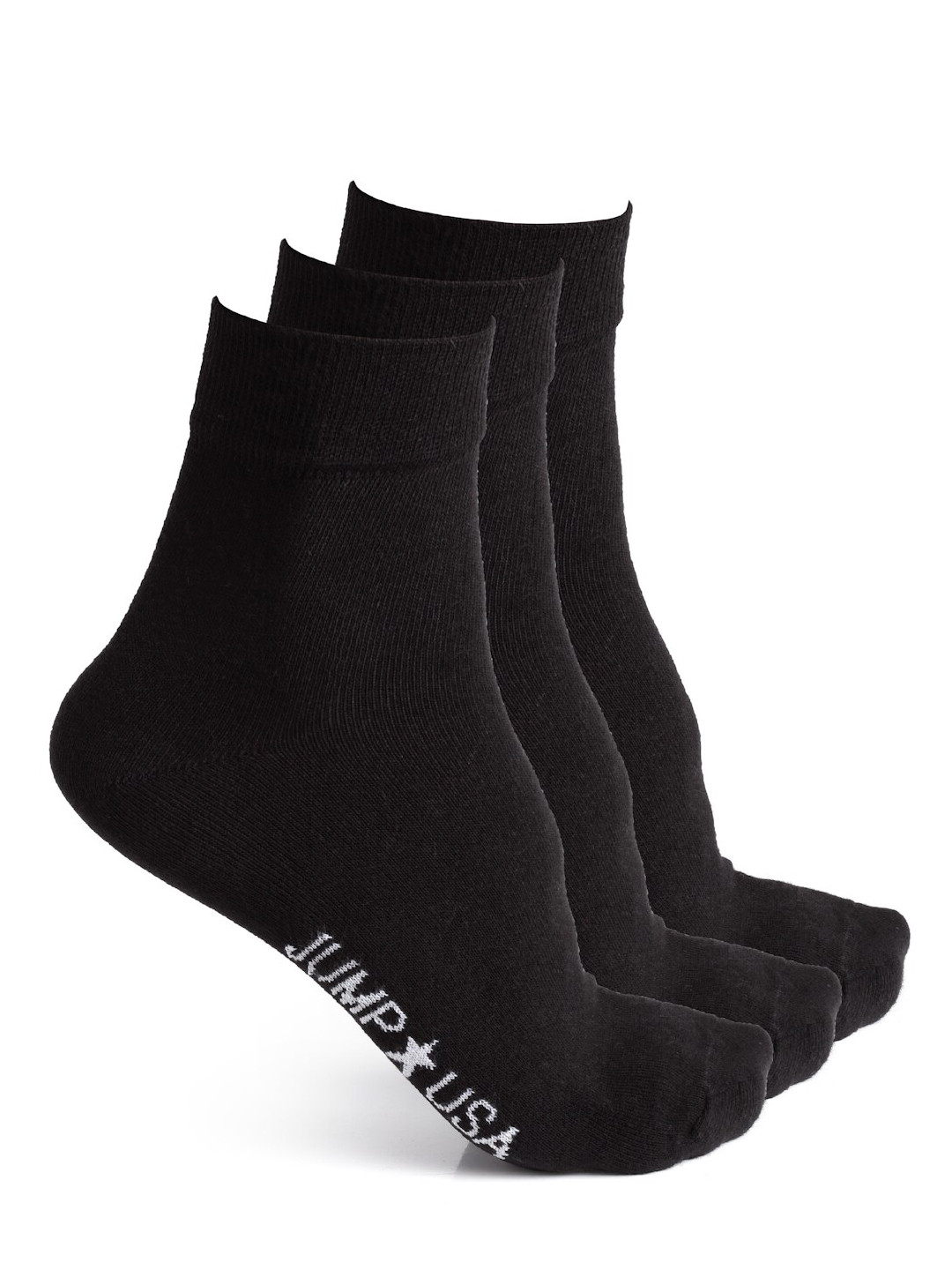 JUMP USA Women Pack of 3 White & Black Patterned Above Ankle Socks
