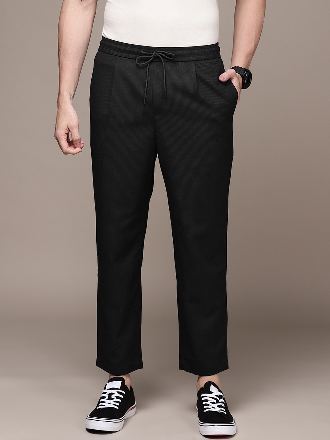 Buy MANGO MAN Slim Fit Pleated Trousers - Trousers for Men