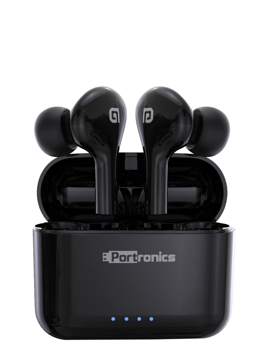 Portronics Adults Black Twins 33 Smart Truly Wireless Bluetooth In-Ear Earbuds with Mic