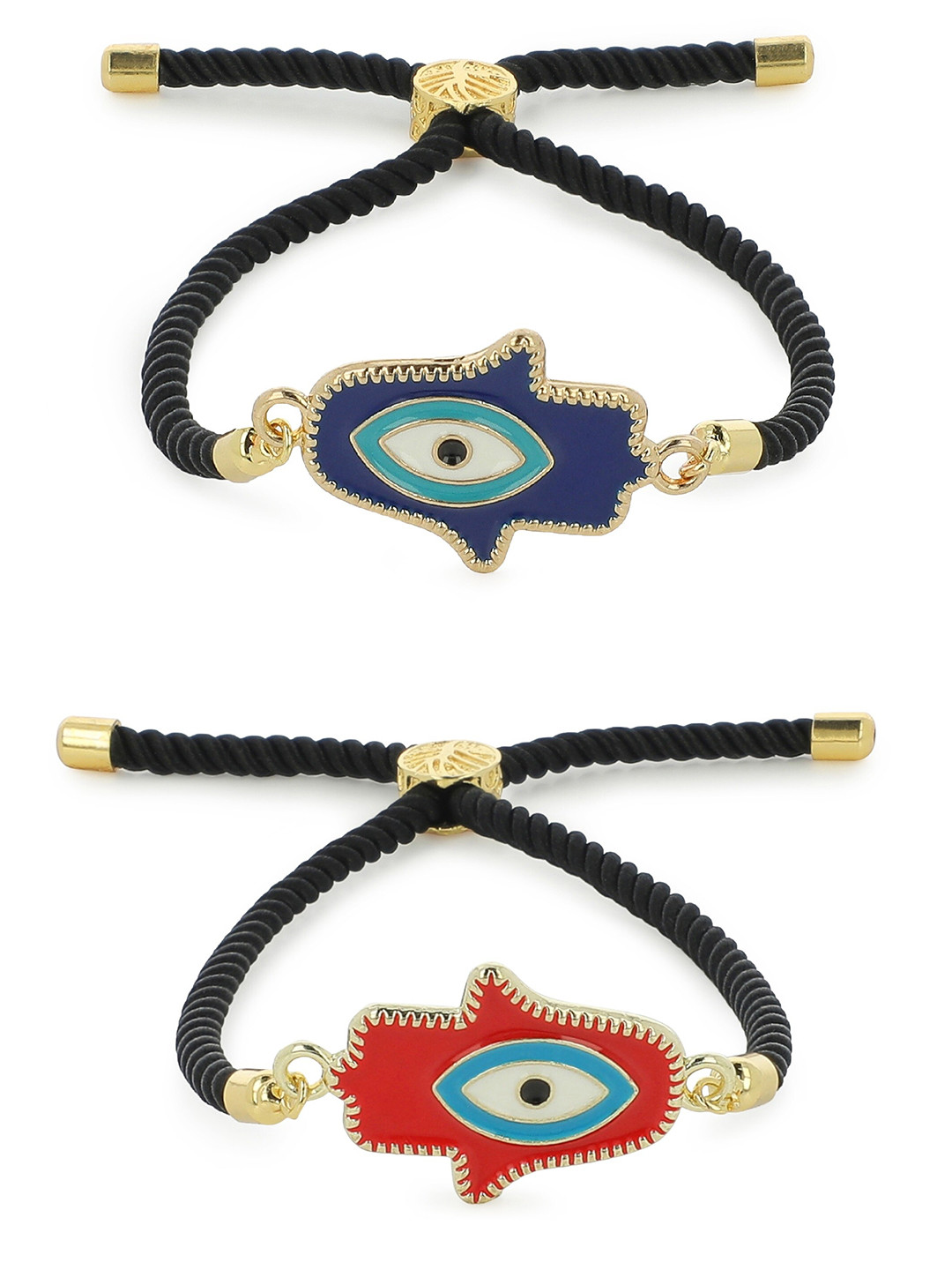 EL REGALO 2 Black Gold-Plated Charm Bracelet