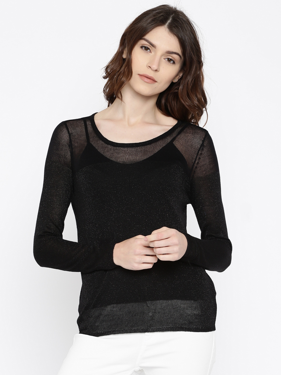sheer top myntra