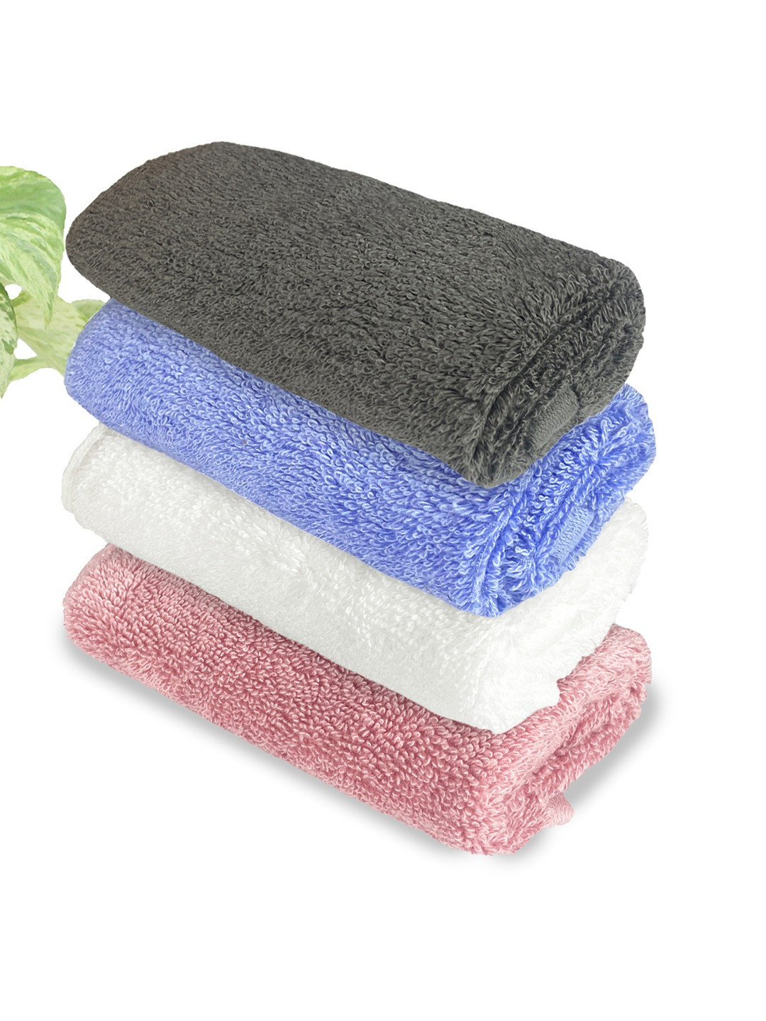 Heelium Unisex Pack of 4 Bamboo Super Soft & Quick Drying Face Towel