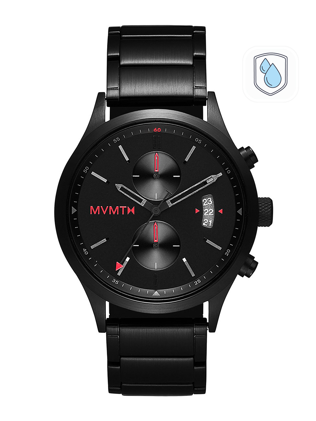MVMT Men Black Bracelet Style Analogue Havoc Chronograph Watch 28000198